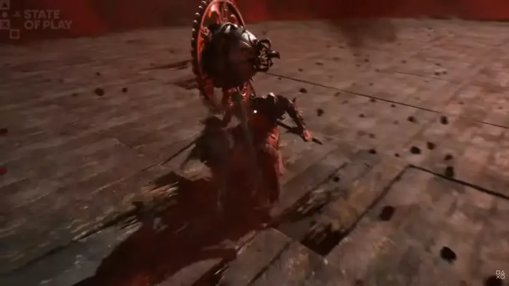 Soul affrontant un boss avec une tête de scie dans Phantom Blade Zero