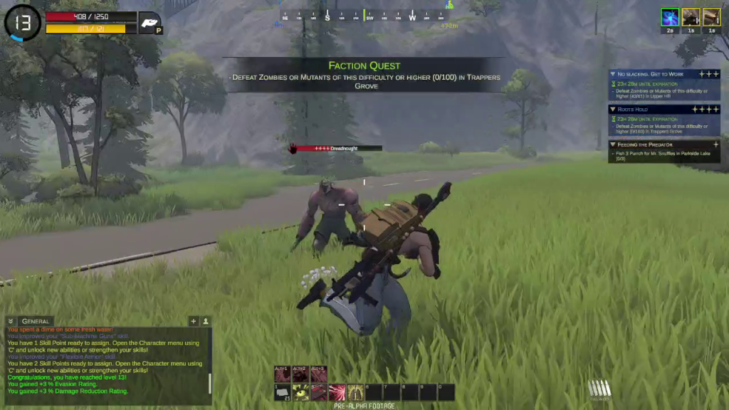 Combat contre un zombie d’élite dans Persist Online