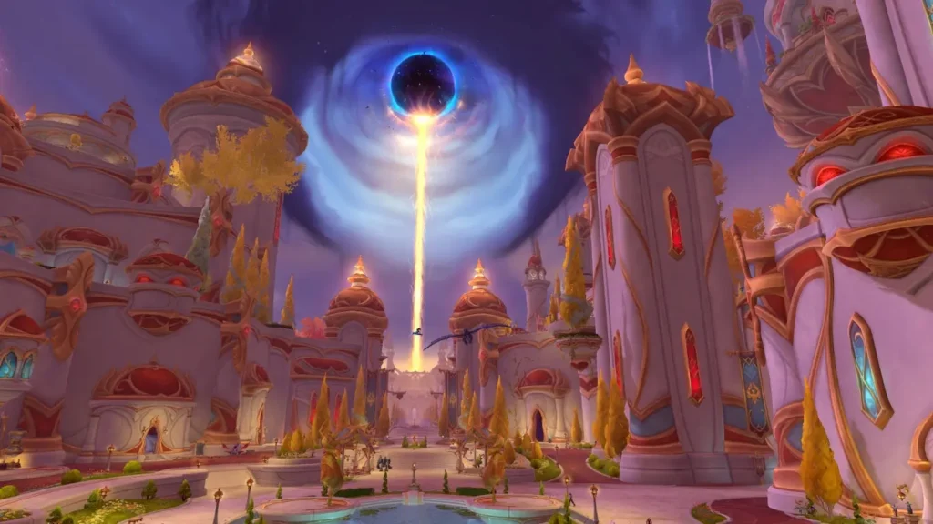 la capitale Lune-d'Argent dans World of Warcraft : Midnight