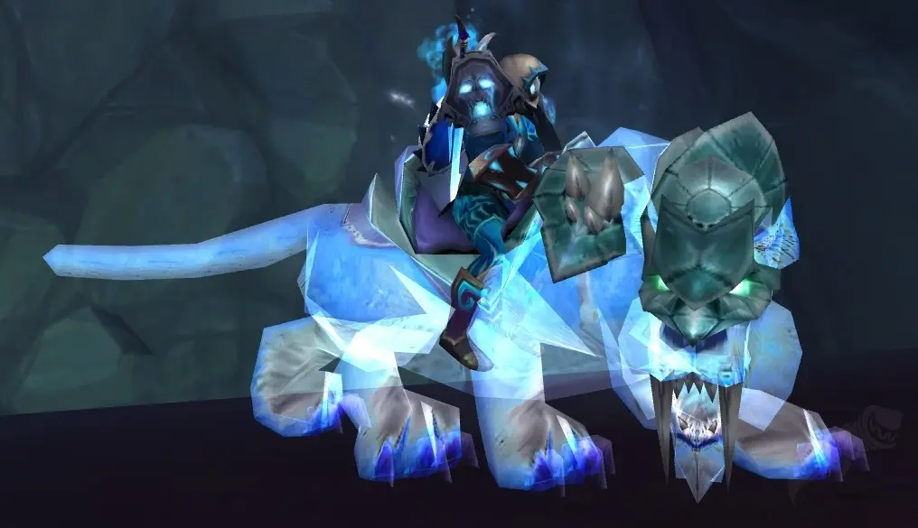 Joueur chevauchant le Tigre spectral rapide dans World of Warcraft