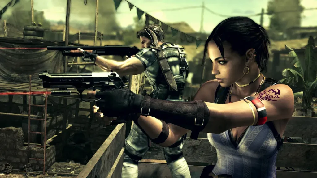 Chris Redfield et Sheva Alomar dans Resident Evil 5
